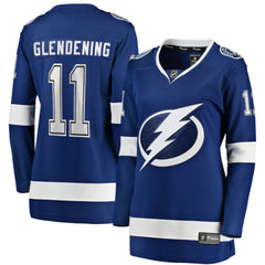 NHL Blue Luke Glendening Tampa Bay Lightning Fanatics Women's Home Breakaway Player Jersey