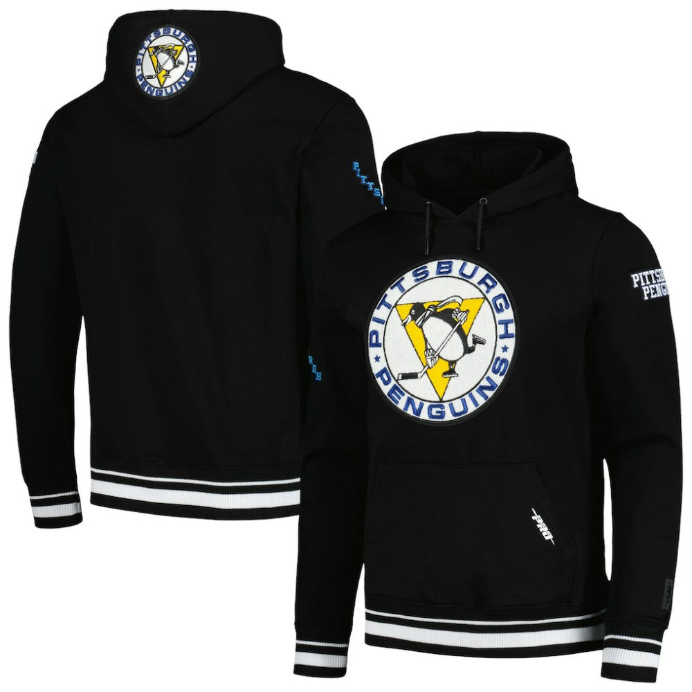NHL Black Pittsburgh Penguins Pro Standard Retro Classic Fleece Pullover Hoodie