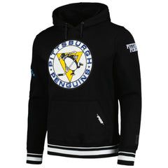 NHL Black Pittsburgh Penguins Pro Standard Retro Classic Fleece Pullover Hoodie