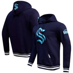 NHL Deep Sea Blue Seattle Kraken Pro Standard Retro Classic Fleece Pullover Hoodie