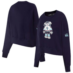 NHL Deep Sea Blue Seattle Kraken Pro Standard Women's Mascot Crewneck Pullover Sweatshirt