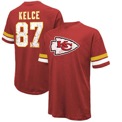 Travis Kelce Majestic Threads Name & Number Oversized Fit T-Shirt - Kansas City Chiefs