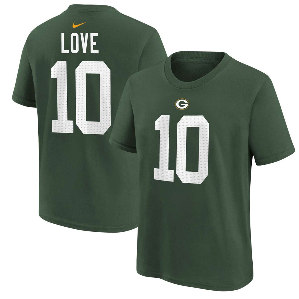 Jordan Love Youth Player Name & Number T-Shirt - Green Bay Packers