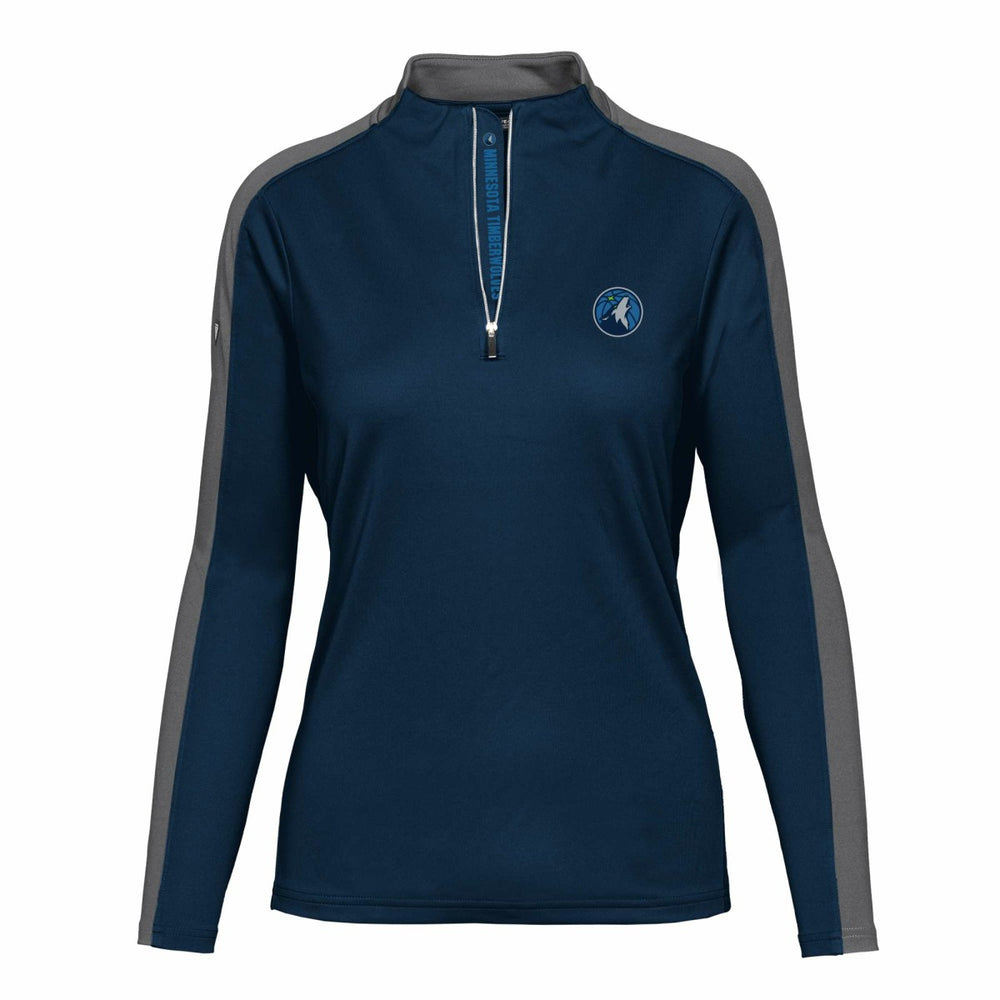 NBA Minnesota Timberwolves Levelwear Women's Remi Insignia Core Quarter-Zip Pullover Top