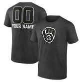MLB Milwaukee Brewers Personalized Monochrome Name & Number T-Shirt