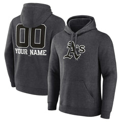 MLB Athletics Personalized Monochrome Name & Number Pullover Hoodie