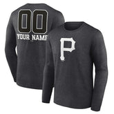 MLB Pittsburgh Pirates Personalized Monochrome Name & Number Long Sleeve T-Shirt