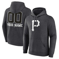 MLB Pittsburgh Pirates Personalized Monochrome Name & Number Pullover Hoodie