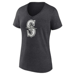 MLB Seattle Mariners Women's Personalized Monochrome Name & Number V-Neck T-Shirt