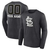 MLB St. Louis Cardinals Personalized Monochrome Name & Number Long Sleeve T-Shirt