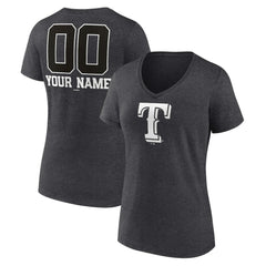 MLB Texas Rangers Women's Personalized Monochrome Name & Number V-Neck T-Shirt