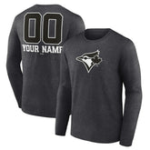 MLB Toronto Blue Jays Personalized Monochrome Name & Number Long Sleeve T-Shirt