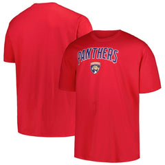 NHL Red Florida Panthers Profile Big & Tall Arch Over Logo T-Shirt