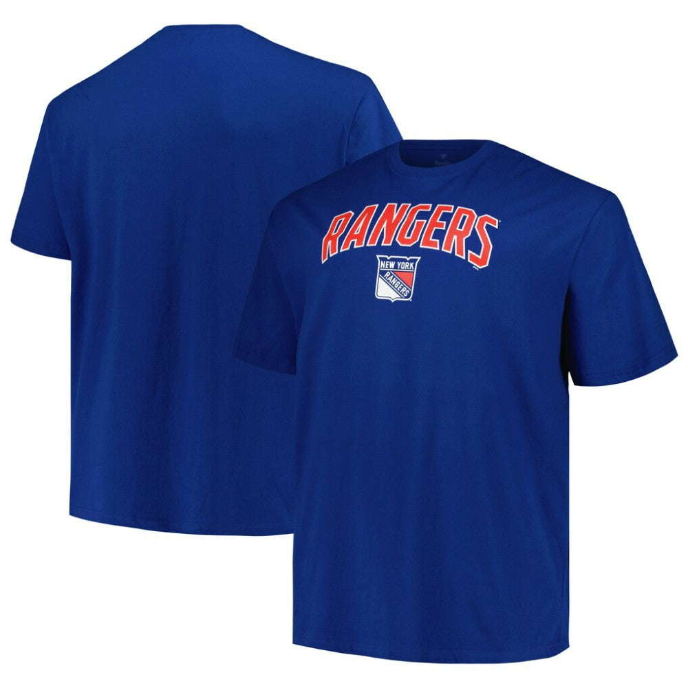 NHL Blue New York Rangers Profile Big & Tall Arch Over Logo T-Shirt