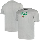 NHL Heather Gray Minnesota Wild Profile Big & Tall Arch Over Logo T-Shirt