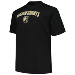 NHL Black Vegas Golden Knights Profile Big & Tall Arch Over Logo T-Shirt