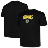 NHL Black Boston Bruins Profile Big & Tall Arch Over Logo T-Shirt