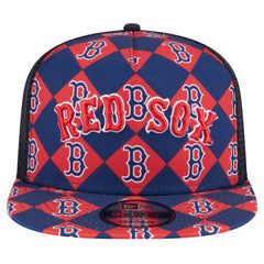 MLB Boston Red Sox New Era Seeing Diamonds A-Frame Trucker 9FIFTY Snapback Hat