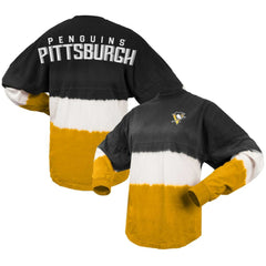 NHL Black/Gold Pittsburgh Penguins Fanatics Women's Ombre Long Sleeve T-Shirt