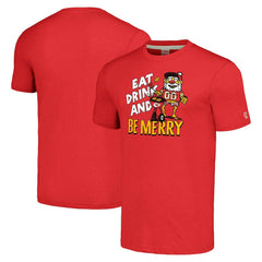 Homage Unisex Holiday Tri-Blend T-Shirt - Kansas City Chiefs
