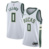 NBA Damian Lillard Milwaukee Bucks Unisex Fear The Deer Swingman Player Jersey