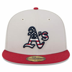 MLB Athletics New Era 2024 Fourth of July 59FIFTY Fitted Hat