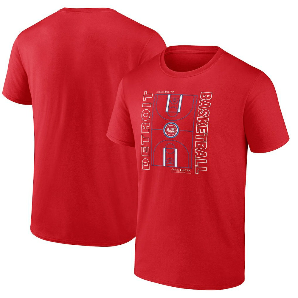 NBA Detroit Pistons Michelob Ultra Full Court T-Shirt - Red sale