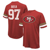 Nick Bosa Majestic Threads Name & Number Oversized Fit T-Shirt - San Francisco 49ers