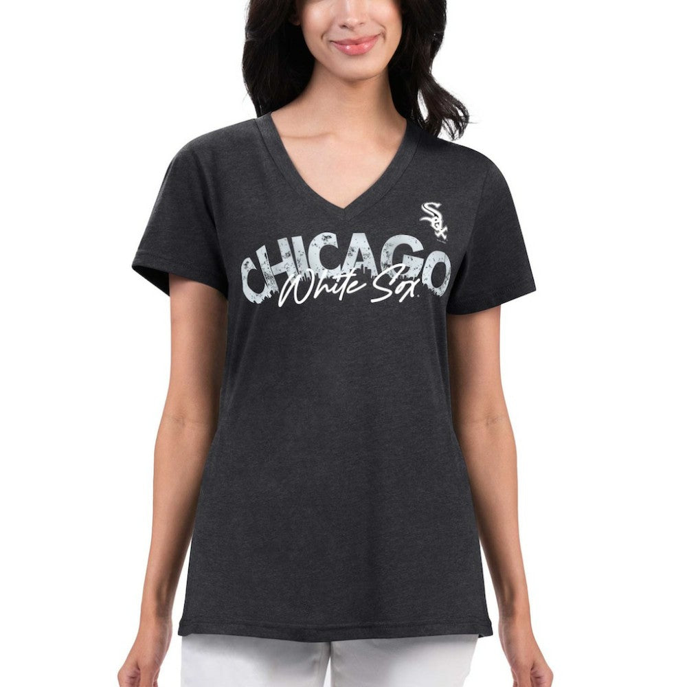 MLB Chicago White Sox G-III 4Her by Carl Banks Women's Key Move V-Neck T-Shirt