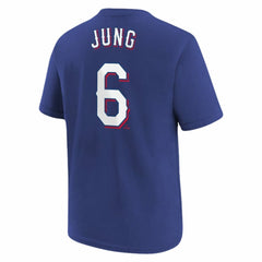 MLB Josh Jung Texas Rangers Nike Youth Name & Number T-Shirt