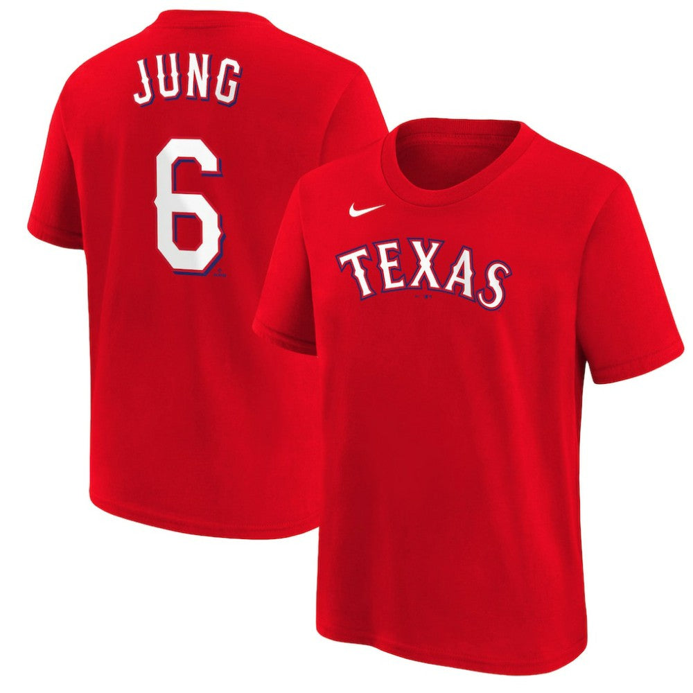 MLB Josh Jung Texas Rangers Nike Youth Name & Number T-Shirt