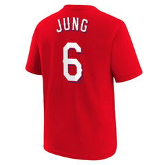 MLB Josh Jung Texas Rangers Nike Youth Name & Number T-Shirt