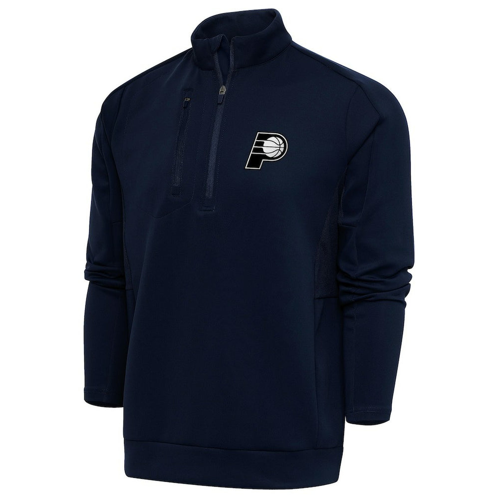 NBA Indiana Pacers Antigua Metallic Logo Generation Quarter-Zip Top