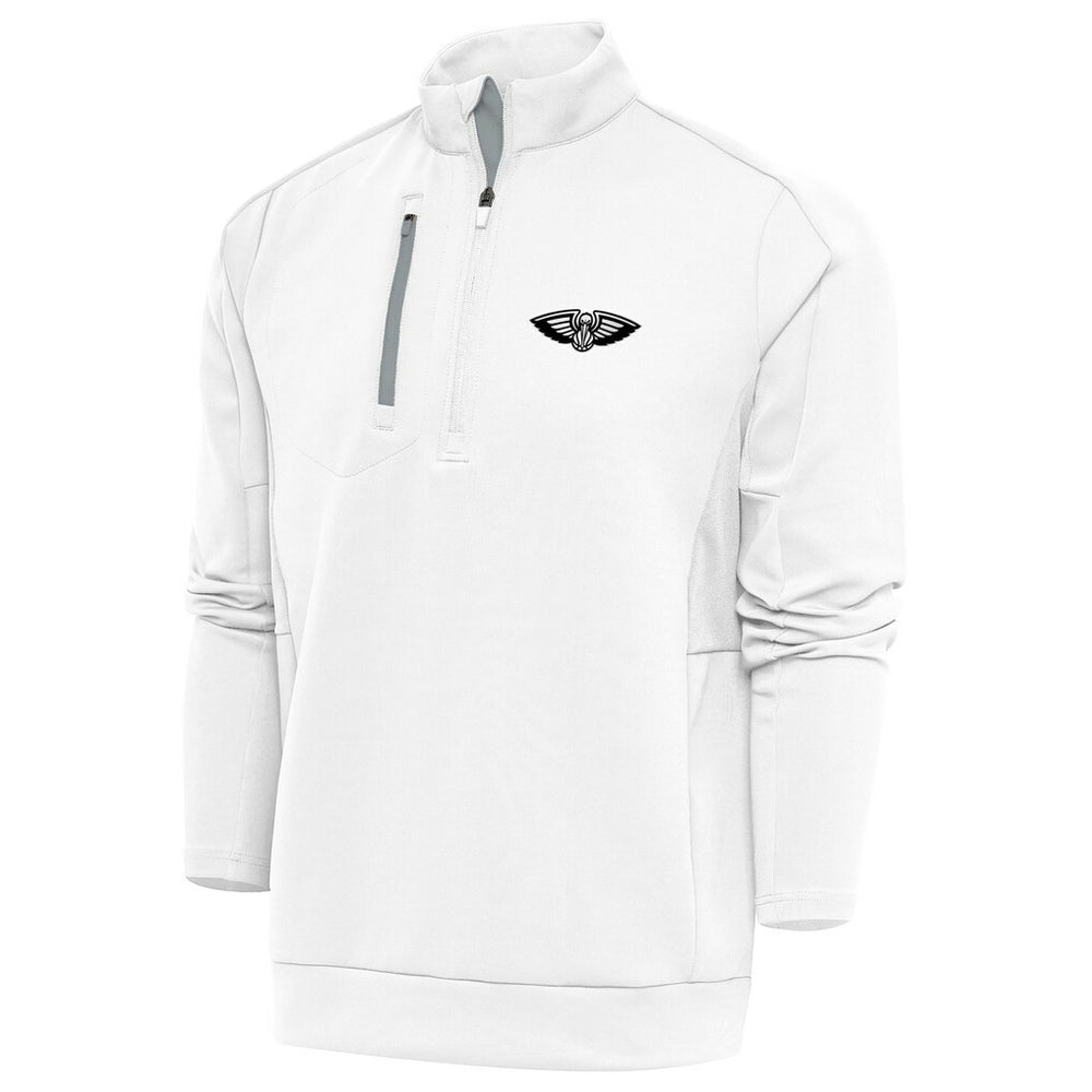 NBA New Orleans Pelicans Antigua Metallic Logo Generation Quarter-Zip Top