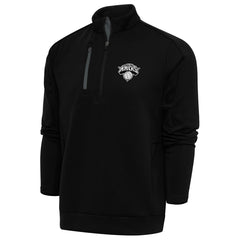 NBA New York Knicks Antigua Metallic Logo Generation Quarter-Zip Top