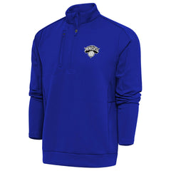 NBA New York Knicks Antigua Metallic Logo Generation Quarter-Zip Top