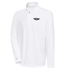 NBA New Orleans Pelicans Antigua Metallic Logo Tribute Quarter-Zip Top