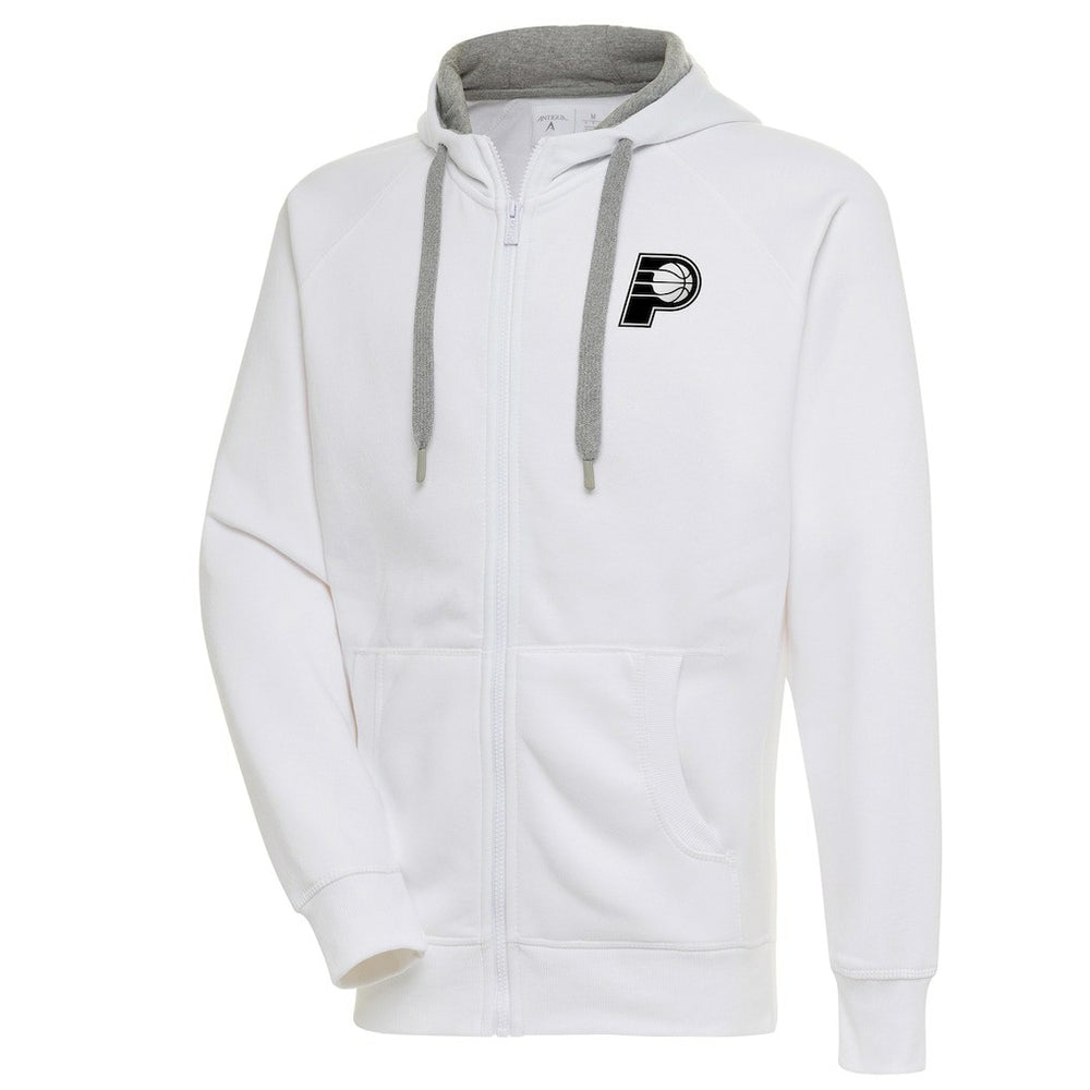 NBA Indiana Pacers Antigua Metallic Logo Victory Raglan Full-Zip Hoodie