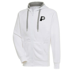 NBA Indiana Pacers Antigua Metallic Logo Victory Raglan Full-Zip Hoodie