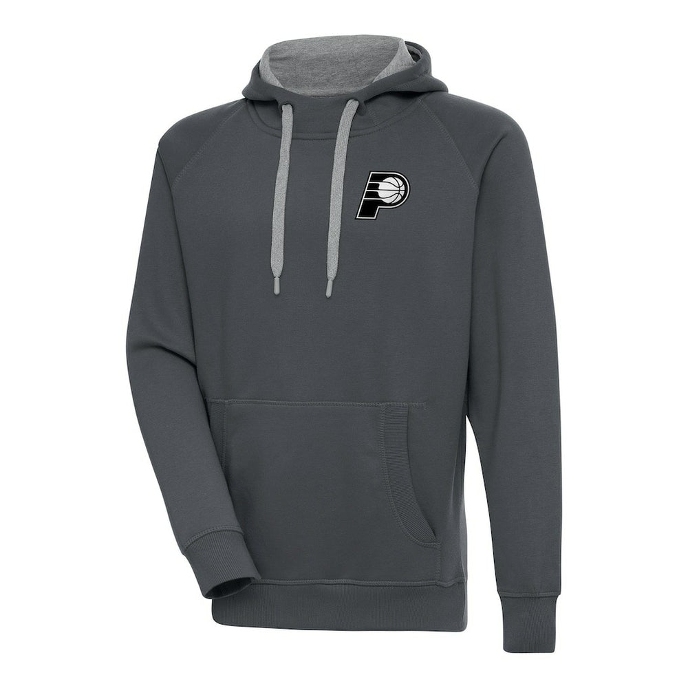 NBA Indiana Pacers Antigua Metallic Logo Victory Raglan Pullover Hoodie