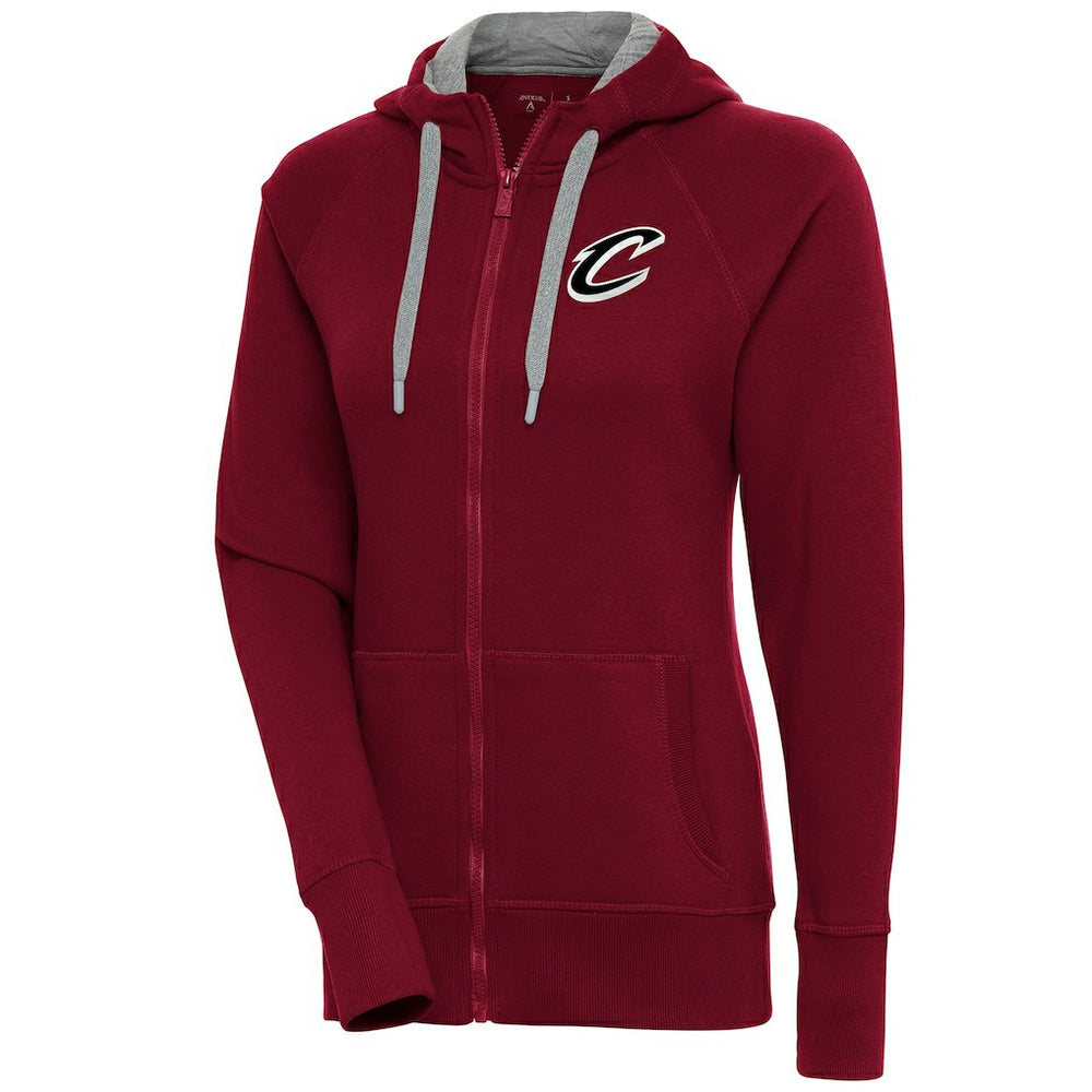 NBA Cleveland Cavaliers Antigua Women's Brushed Metallic Victory Full-Zip Hoodie - Wine on sale