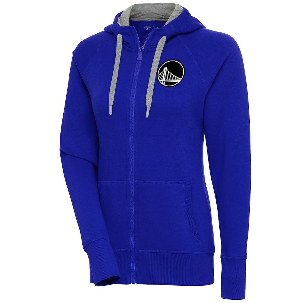 NBA Golden State Warriors Antigua Women's Brushed Metallic Victory Full-Zip Hoodie - Royal sale