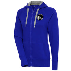 NBA Golden State Warriors Antigua Women's Brushed Metallic Victory Full-Zip Hoodie - Royal sale