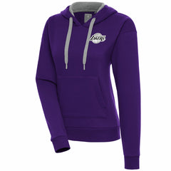 NBA Los Angeles Lakers Antigua Women's Brushed Metallic Victory Pullover Hoodie - Purple online