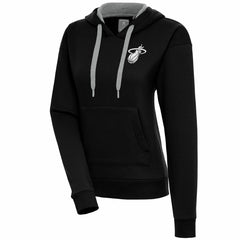 NBA Miami Heat Antigua Women's Brushed Metallic Victory Pullover Hoodie - Black discount
