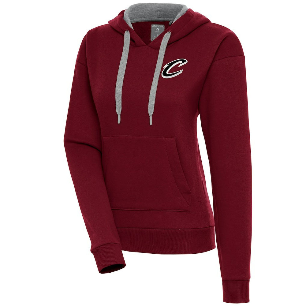 NBA Cleveland Cavaliers Antigua Women's Brushed Metallic Victory Pullover Hoodie - Wine shop