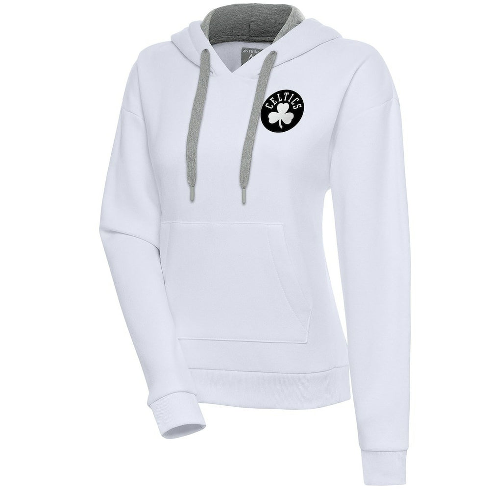 NBA Boston Celtics Antigua Women's Brushed Metallic Victory Pullover Hoodie - White sale