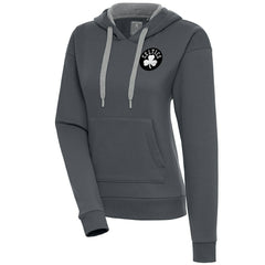 NBA Boston Celtics Antigua Women's Brushed Metallic Victory Pullover Hoodie - Charcoal outlet