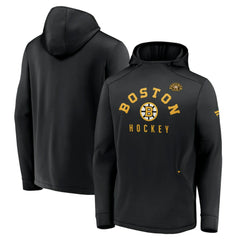 NHL Black Boston Bruins Fanatics Centennial Lockup Authentic Pro Pullover Hoodie