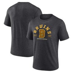 NHL Heather Charcoal Boston Bruins Fanatics Centennial The Early Years Tri-Blend T-Shirt